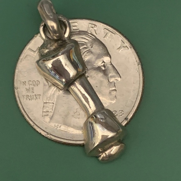 .925 Rawhide Dog Bone Sterling Silver Jewelry Charm #dog #hearts #fine arf